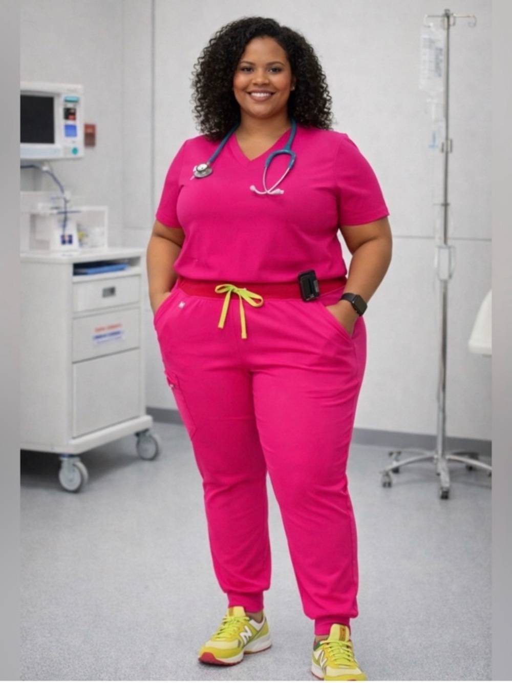 Figs Bright Pink Zamora Jogger Pants 3XLP - Picture 3 of 3